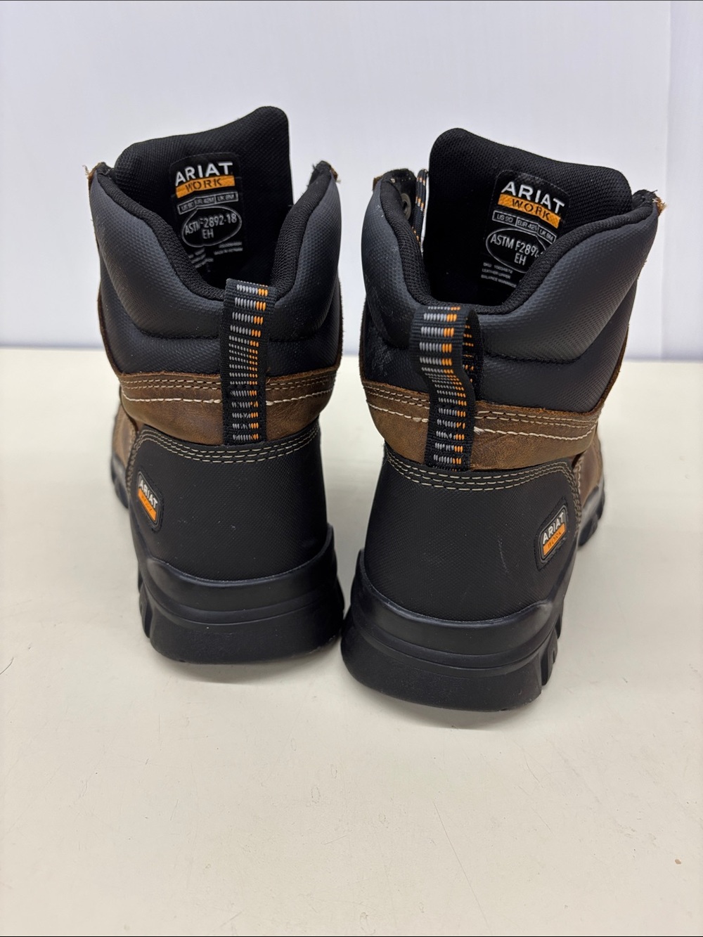 Ariat Brown and Black Men's Work Boots - Picture 4 of 8